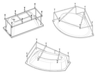 Металлический каркас Excellent для ванны